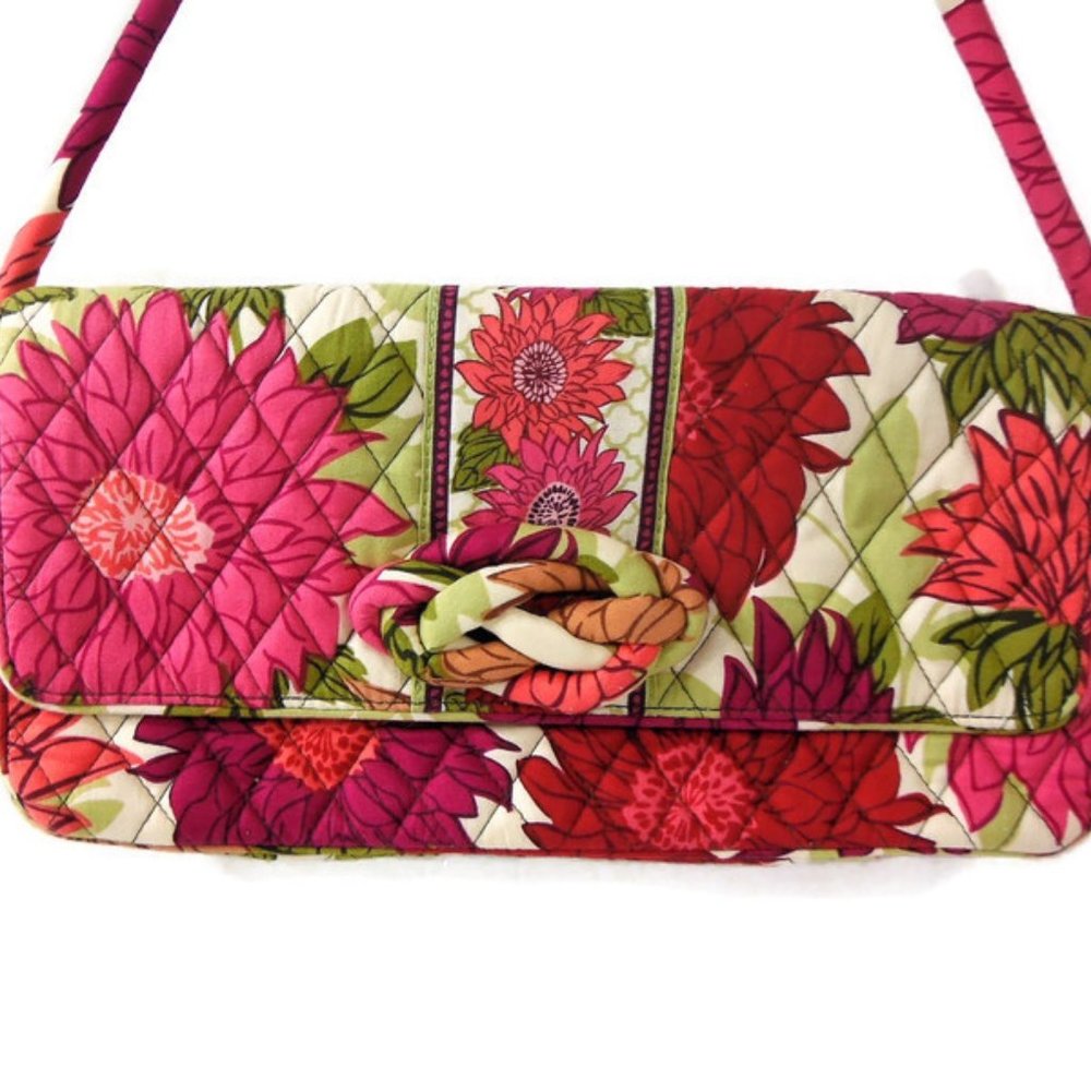 NWOT Vera Bradley Pink Flowered Handbag-Rare Style - Picture 2 of 8